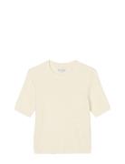 Pullover Short Sleeve Tops Knitwear Jumpers Cream Marc O'Polo