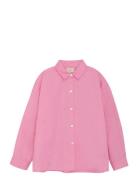 Shirt Stripe Tops Shirts Long-sleeved Shirts Pink Creamie