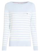 Co Jersey Stitch Ls Boat-Nk Swt Tops Knitwear Jumpers Blue Tommy Hilfi...