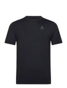 Odlo Merino 160 Bl Top Crew Neck S/S Sport T-shirts Short-sleeved Blac...