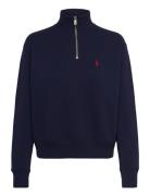 Fleece Quarter-Zip Tops Sweat-shirts & Hoodies Sweat-shirts Navy Polo ...