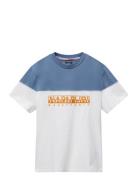 S-Saturnia Ss Tops T-shirts Short-sleeved White Napapijri