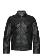 Walter Leather Bomber Jacket Bombertakki Takki Black Jofama