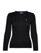 Cable-Knit Cotton Crewneck Sweater Tops Knitwear Jumpers Black Polo Ra...