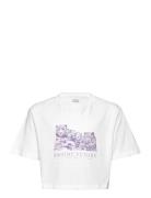 Bright Future Relaxed Crop Ss Tops T-shirts Short-sleeved White VANS