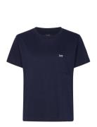 Ss Pocket Tee Tops T-shirts & Tops Short-sleeved Navy Lee Jeans