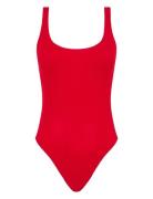 Swim Wirefree T-Shirt Swimsuit Uimapuku Uima-asut Red Chantelle Beach