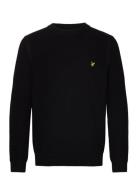 Ribbed Crew Neck Jumper Tops Knitwear Round Necks Black Lyle & Scott