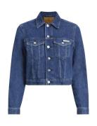 Cropped 90S Denim Trucker Farkkutakki Denimtakki Blue Calvin Klein Jea...