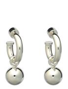 Katya Earrings Accessories Jewellery Earrings Hoops Silver Twist & Tan...