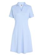 Lyocell Open-Nk F&F Polo Dress Polvipituinen Mekko Blue Tommy Hilfiger
