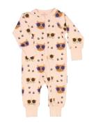 Bamboo Two Way Zip Pyjamas Pyjama Sie Jumpsuit Haalari Pink Geggamoja