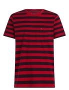 Essential Solid Pocket Tee Tops T-shirts Short-sleeved Red Tommy Hilfi...