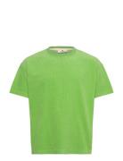 Akvillads Corduroy S/S Tee Tops T-shirts & Tops Short-sleeved Green An...