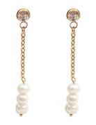 Mint Trio Pearl Dangle Ear Korvakoru Korut Gold Pipol's Bazaar