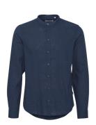 Cfanton 0053 Cc Ls Linen Mix Shirt Tops Shirts Casual Navy Casual Frid...