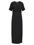 Objsanne S/S Re Ankle Dress Div Maksimekko Juhlamekko Black Object