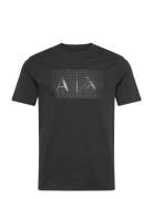 T-Shirt Tops T-shirts Short-sleeved Black Armani Exchange