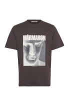 Wwbobby Marmaron Tops T-shirts Short-sleeved Brown WOOD WOOD