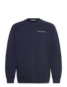 Wwhester Chest Print Tops Sweat-shirts & Hoodies Sweat-shirts Navy WOO...