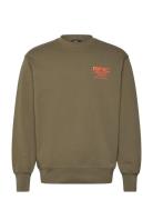 Compact Cotton Mnc Crew Tops Sweat-shirts & Hoodies Sweat-shirts Khaki...