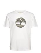 Camo Tree Logo Short Sleeve Tee Tops T-shirts Short-sleeved White Timb...