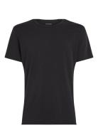 S/S Crew Neck 3Pk Tops T-shirts Short-sleeved Black Calvin Klein