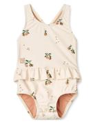 Amina Baby Printed Swimsuit Uimapuku Uima-asut Beige Liewood