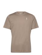 Men's Performance Tee - Side Mesh Sport T-shirts Short-sleeved Beige R...