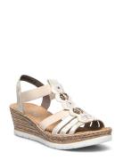 619B2-60 Korolliset Sandaalit Espadrillot Beige Rieker