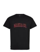 Northern T-Shirt Tops T-shirts Short-sleeved Black Makia