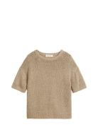 Pullover Short Sleeve Tops Knitwear Jumpers Beige Marc O'Polo