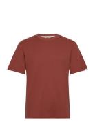 Akkikki S/S Waffle Tee Tops T-shirts Short-sleeved Burgundy Anerkjendt