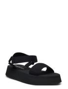 Sandal Velcro Webbing Mg Matalapohjaiset Sandaalit Black Calvin Klein