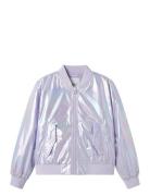 Nkfmolina Bomber Jacket Shiny Bombertakki Purple Name It