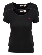 2Pack Crewneck Tee Neutrals Tops T-shirts & Tops Short-sleeved Black L...