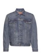 The Trucker Jacket Dark Indigo - Worn In Farkkutakki Denimtakki Blue L...