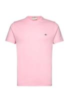 Slim Shield Ss T-Shirt Tops T-shirts Short-sleeved Pink GANT