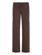 Low Waist Trousers Pyjamahousut Olohousut Brown Gina Tricot