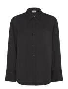 Kiara Fluid Shirt Tops Shirts Long-sleeved Black Twist & Tango