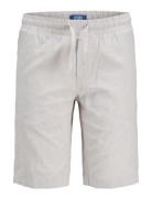 Jpstjaiden Jjsummer Linen Blend Sh Jnr Bottoms Shorts Cream Jack & J S