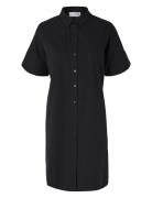 Slfblair 2/4 Short Shirt Dress Noos Lyhyt Mekko Black Selected Femme