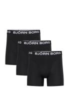 Bamboo Cotton Blend Boxer 3P Bokserit Black Björn Borg