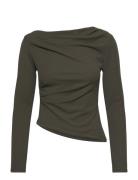 Long Sleeve Top Tops T-shirts & Tops Long-sleeved Green Gina Tricot