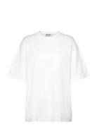 Over D T-Shirt Tops T-shirts & Tops Short-sleeved White Weekday