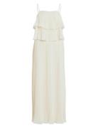 Vichiffan Singlet Pleat Dress - Noos/Dc Maksimekko Juhlamekko White Vi...