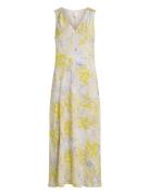 Print Abstract Ecovero Vn Dress Maksimekko Juhlamekko Yellow Calvin Kl...