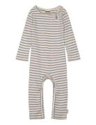 Jumpsuit L/S Modal Striped Jumpsuit Haalari Blue Petit Piao