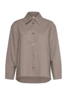 Stella Tops Shirts Long-sleeved Brown Brixtol Textiles