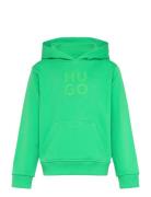 Hooded Sweatshirt Tops Sweat-shirts & Hoodies Hoodies Green Hugo Kids